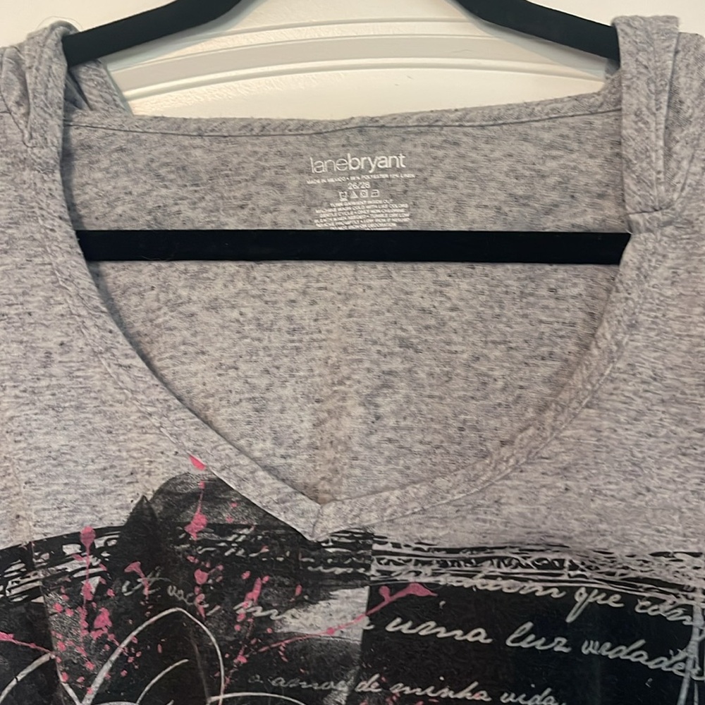 Grey hooded T-shirt size 26/28 - Picture 4 of 6